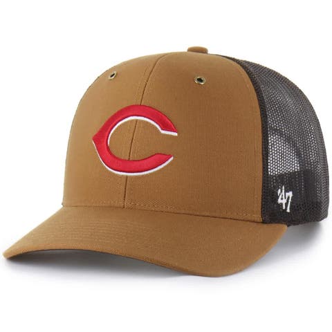 Men's Carhartt x '47  Brown Cincinnati Reds Trucker Adjustable Hat