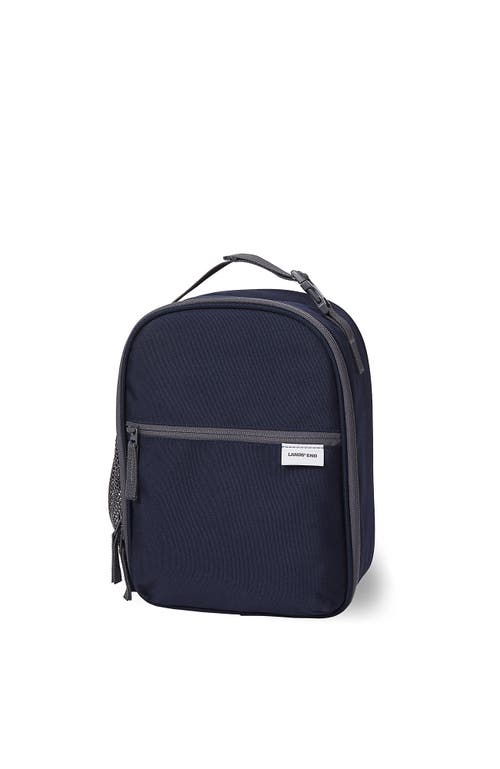Lands' End Kids Insulated Soft Sided Lunch Box In Blue
