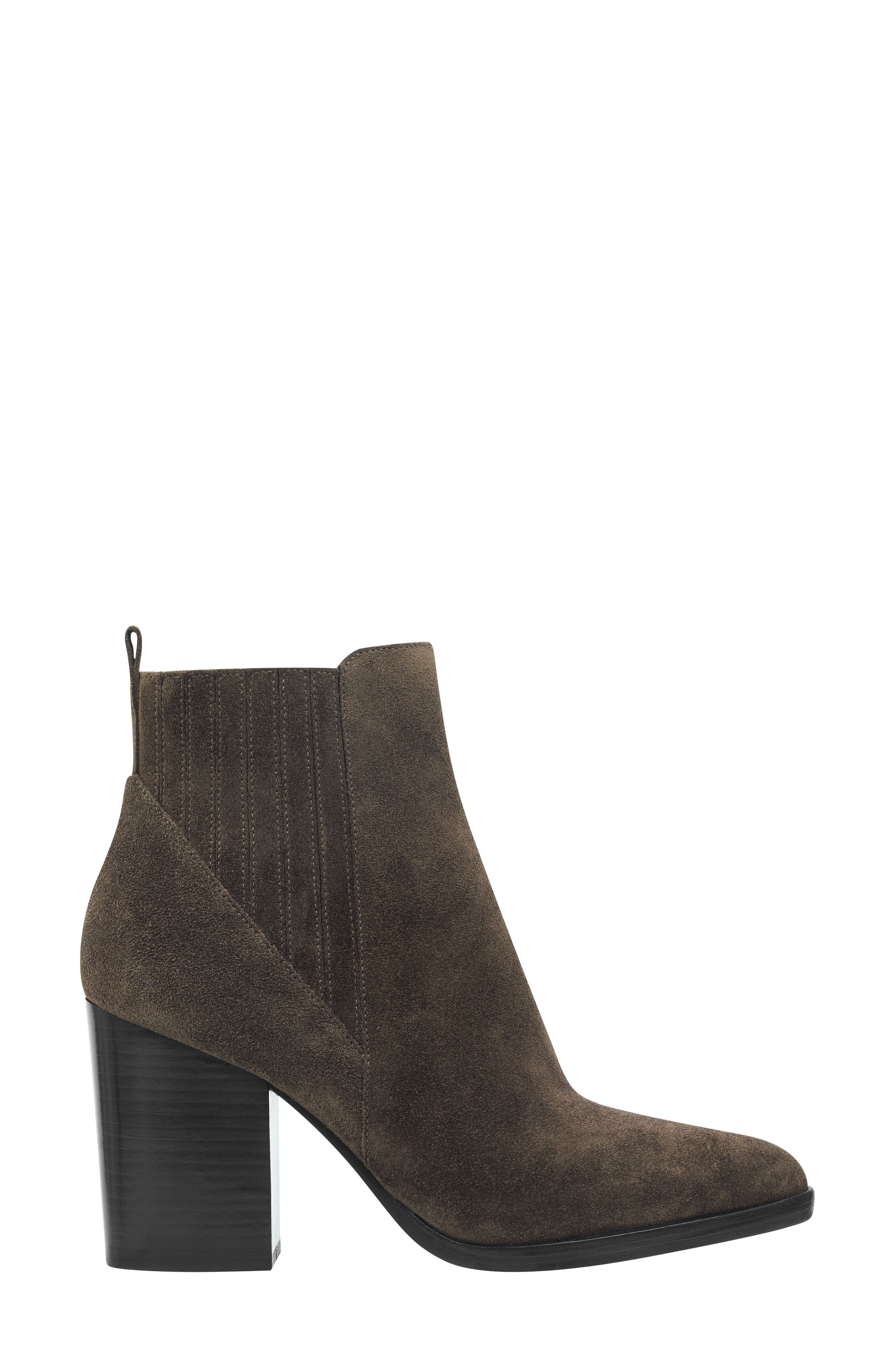 Alva Bootie, Alternate, color, OLIVE SUEDE