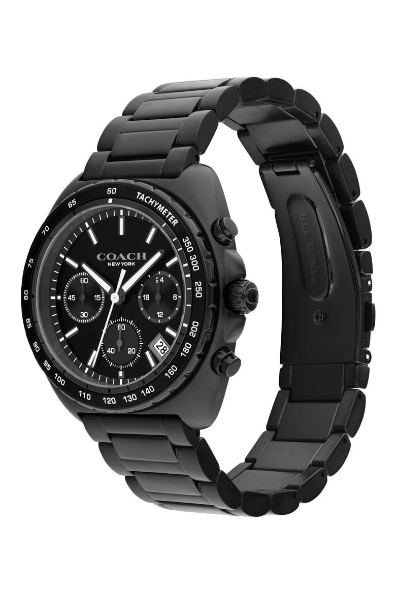 Charter Chronograph Bracelet Watch, 39mm, Alternate, color, BLACK IP