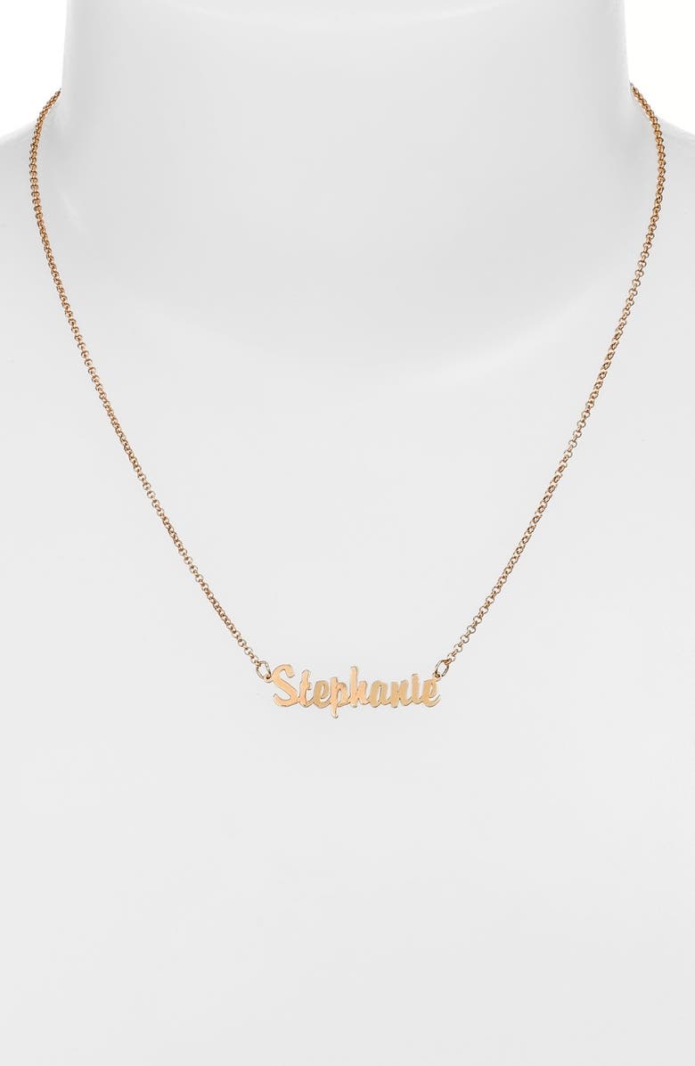 Argento Vivo Sterling Silver Argento Vivo Personalized Script Name Necklace, Alternate, color,