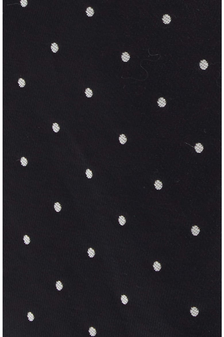 Polka Dot Jacquard Off the Shoulder Column Dress, Alternate, color, BLACK