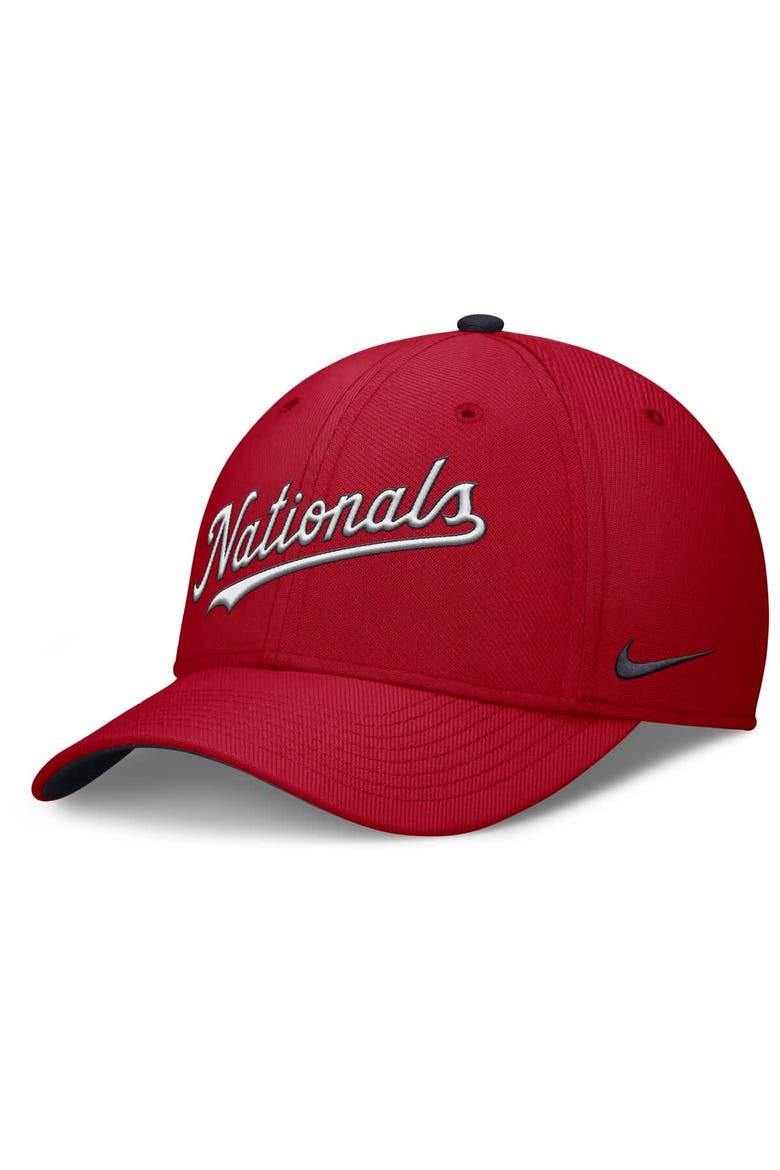 Men's Nike Red Washington Nationals Primetime Rise Dri-FIT Flex Hat, Main, color, Red