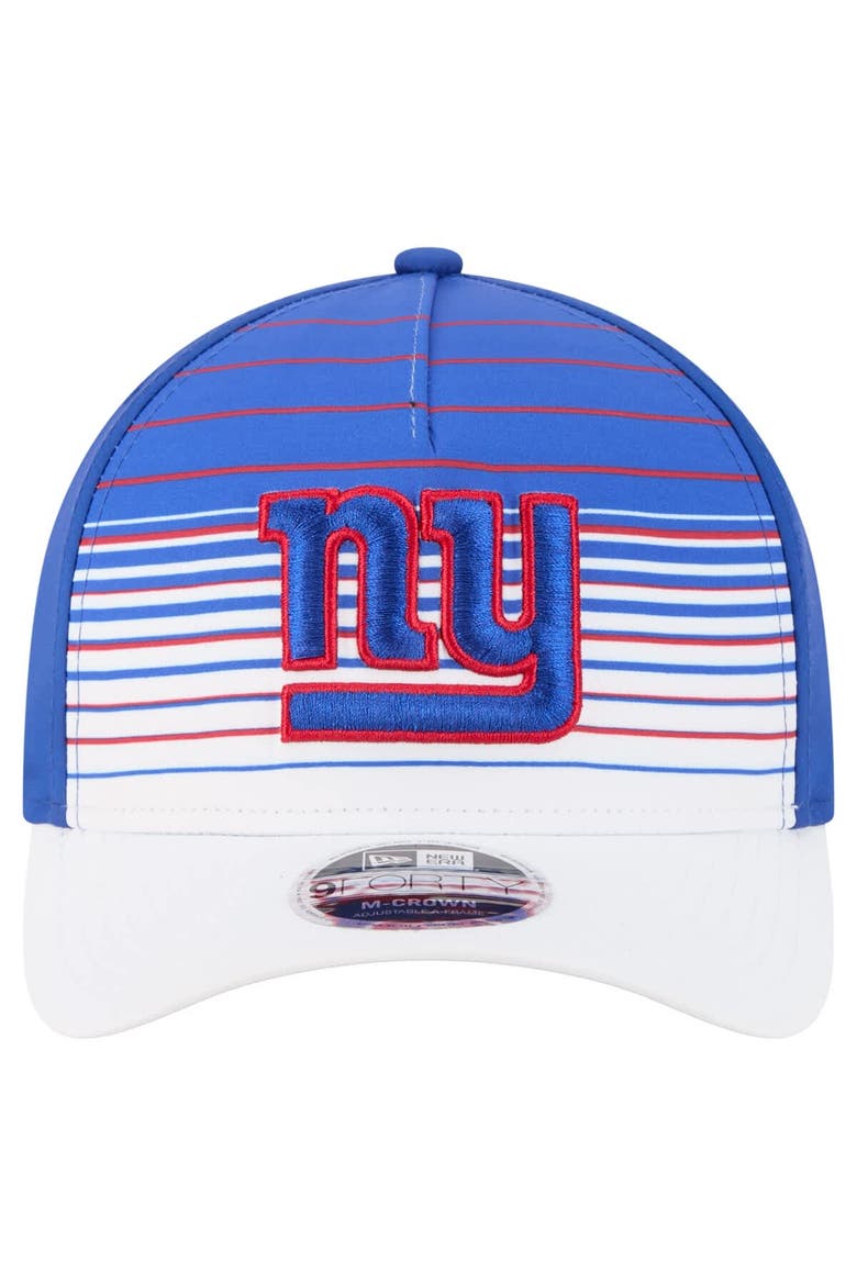 Men's New Era  White/Royal New York Giants Adventure Gradient 9FORTY M-Crown A-Frame Adjustable Hat, Alternate, color, White