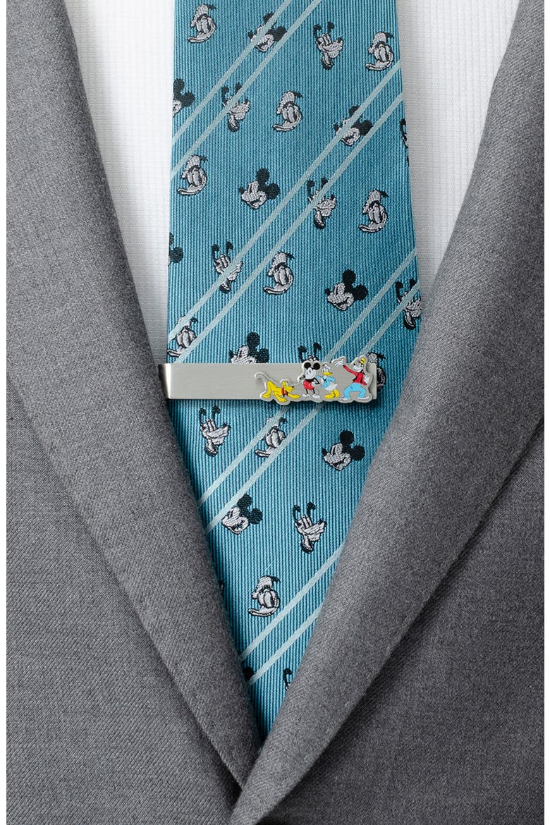 x Disney Mickey & Friends Enamel Tie Bar, Alternate, color, SILVER