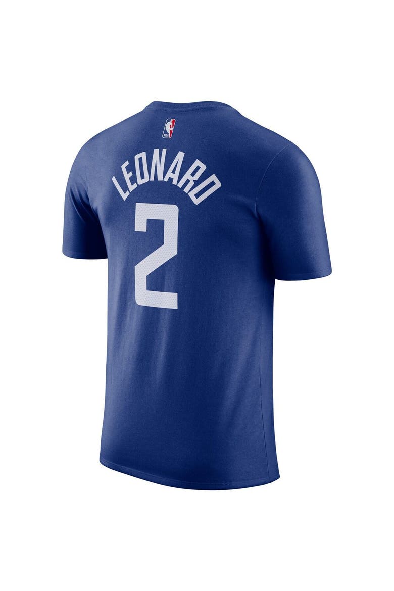 Men's Nike Kawhi Leonard Royal LA Clippers Name & Number T-Shirt, Alternate, color, Royal