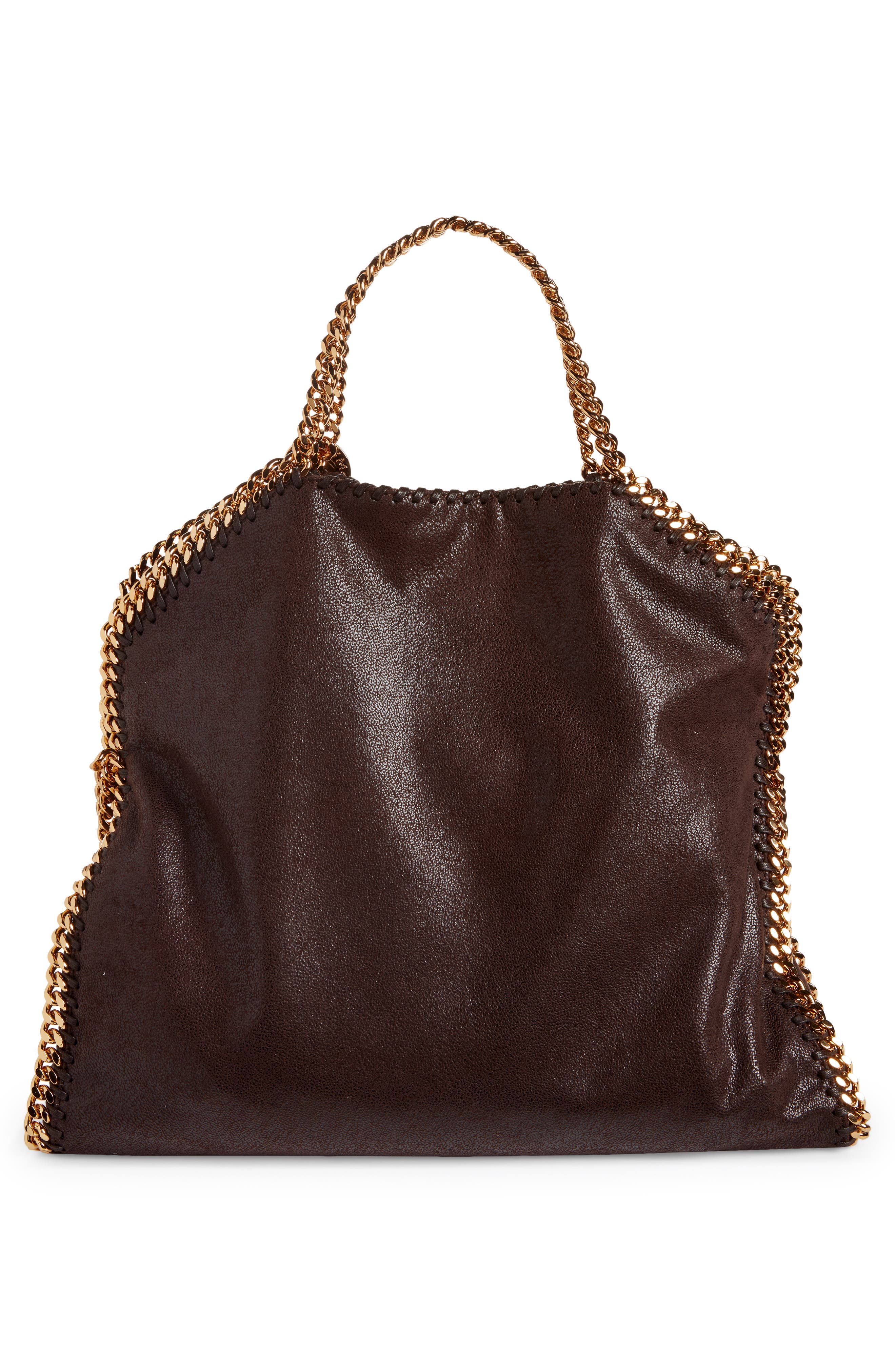 Stella McCartney Falabella Faux Leather Foldover Tote, Alternate, color, 