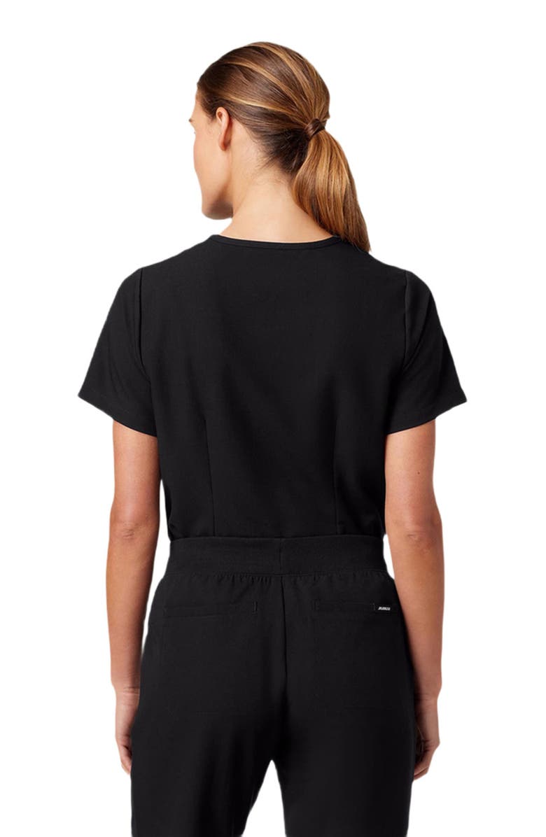 JAANUU Rhena Women's 1-Pocket Classic V-Neck Scrub Top, Alternate, color, Black
