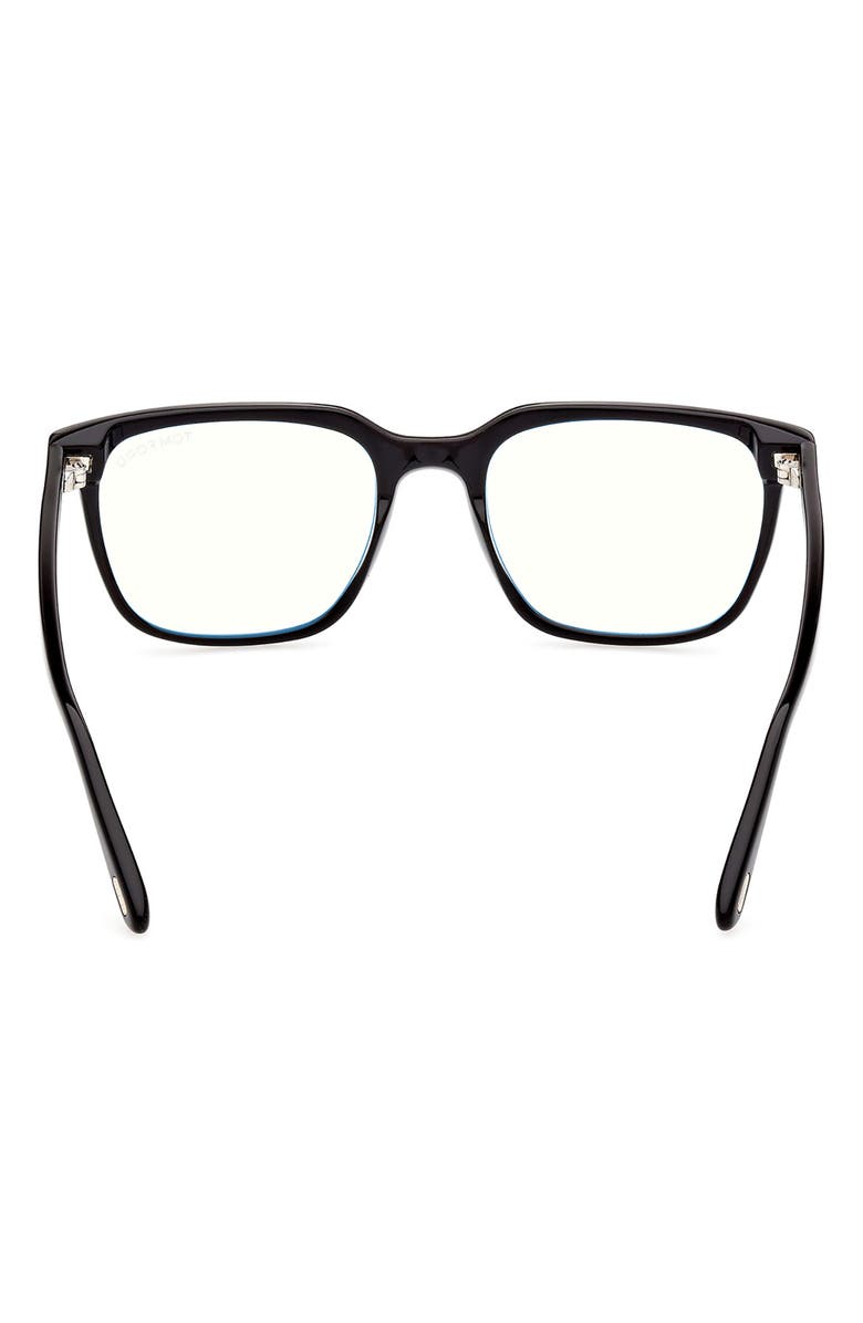 TOM FORD 53mm Square Blue Light Blocking Glasses, Alternate, color, 