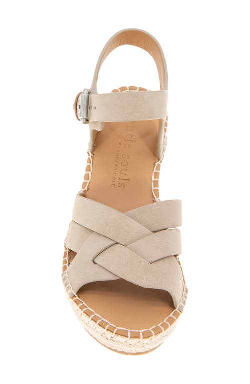 Gentle Souls By Kenneth Cole Caspian Wedge Sandal In Mushroom Nubuck
