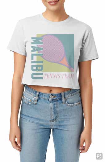 Malibu Tennis Team Graphic Cropped T-Shirt