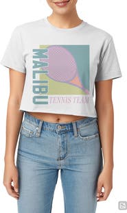 Monster Digital Malibu Tennis Team Graphic Cropped T-Shirt