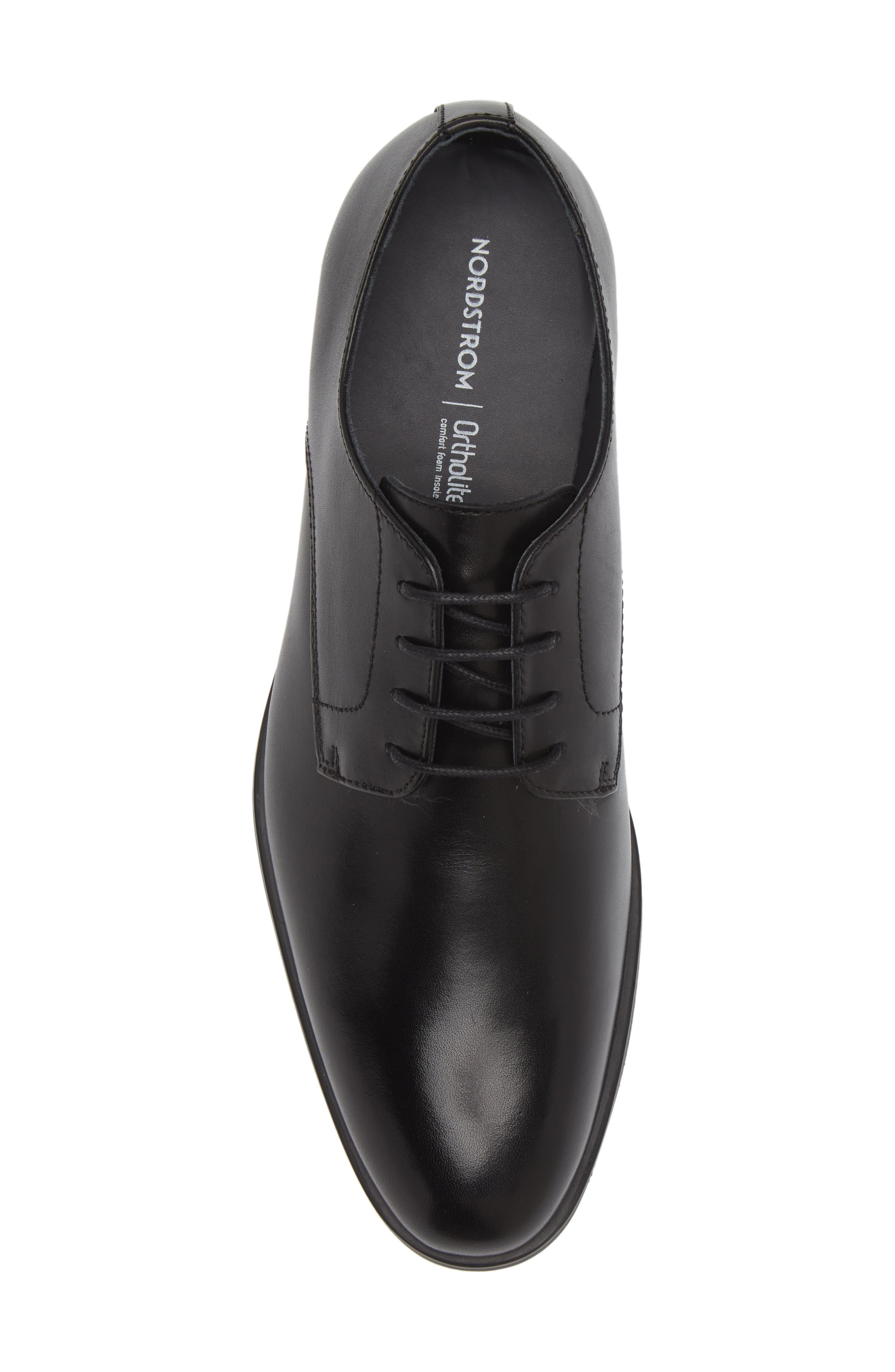 Nordstrom Emmett Plain Toe Derby, Alternate, color, Black