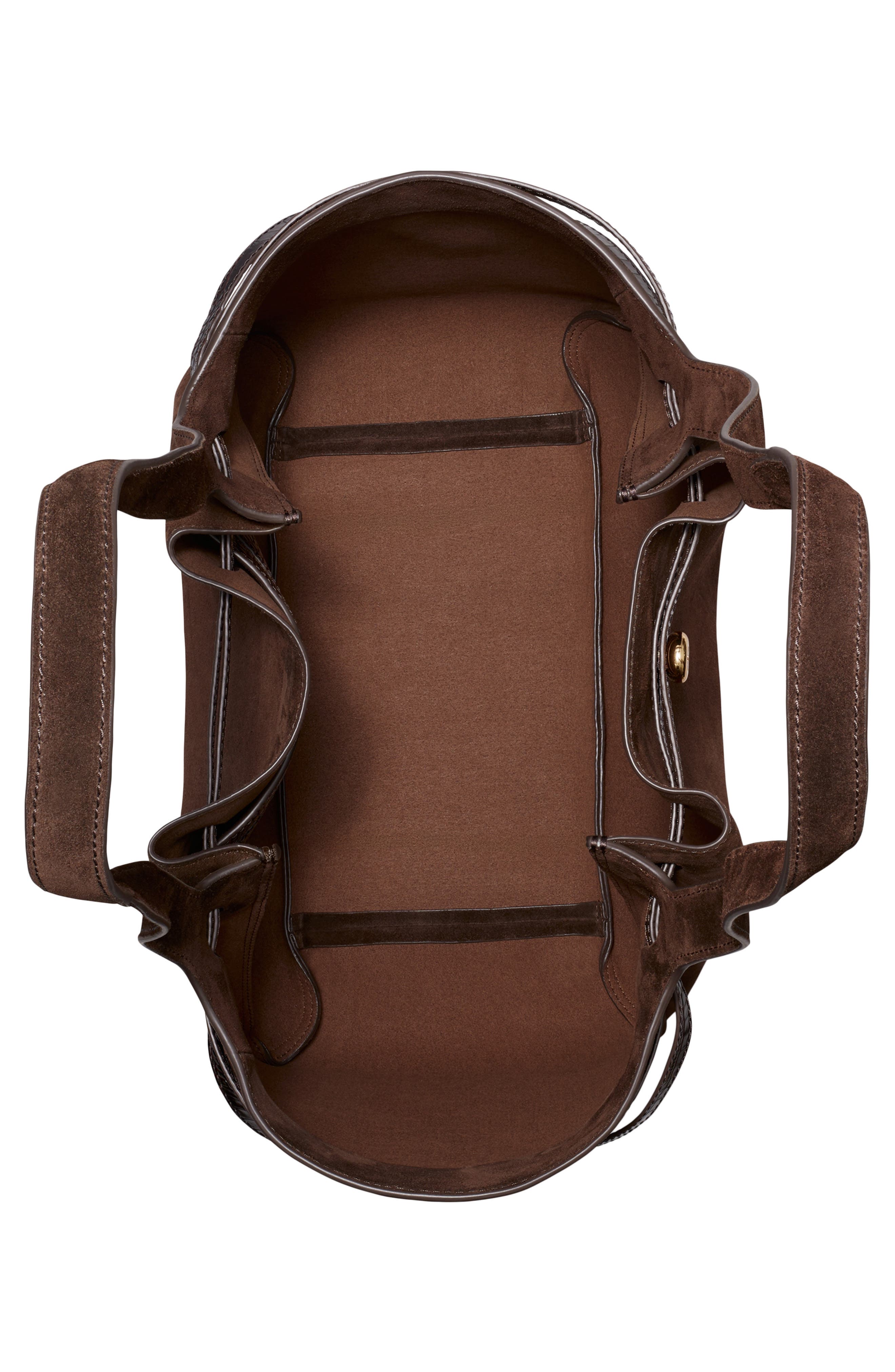 Romy Suede Tote, Alternate, color, DARK COCOA