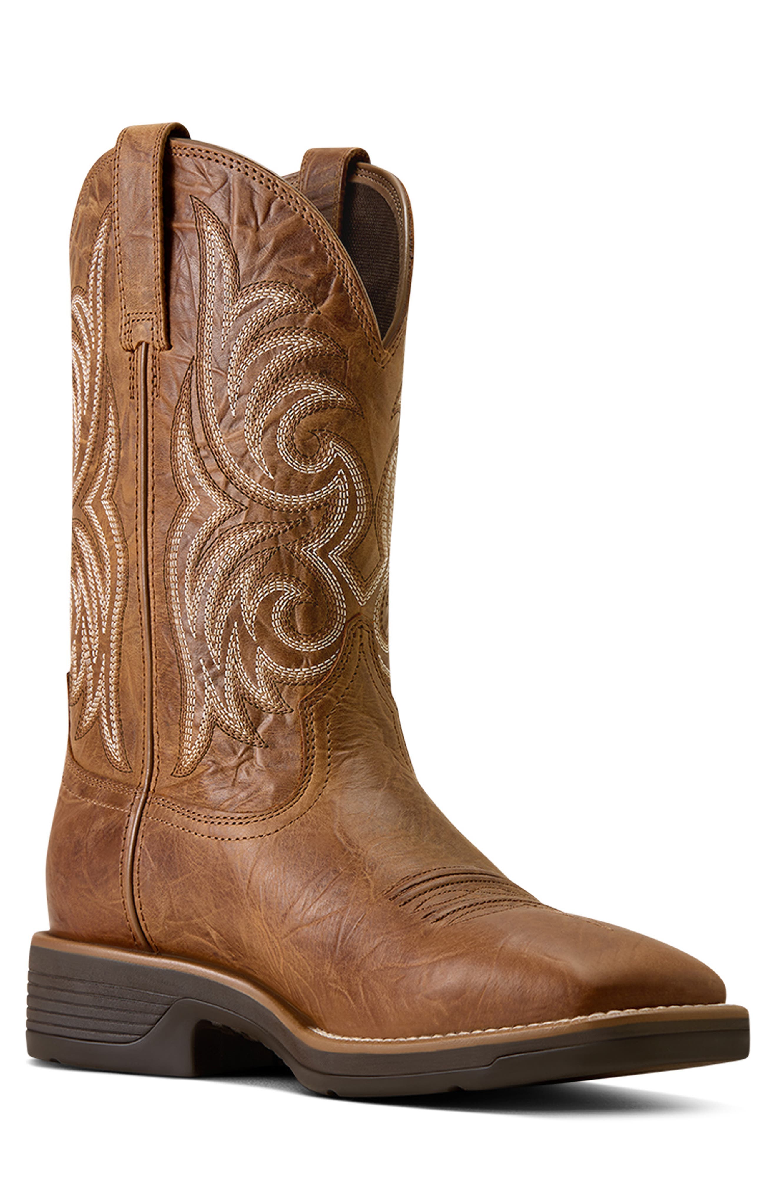 Ranger Wide Square Toe Western Boot, Main, color, SUNBAKED TAN