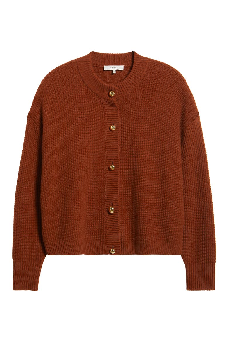Wool & Cashmere Cardigan, Alternate, color, RUST