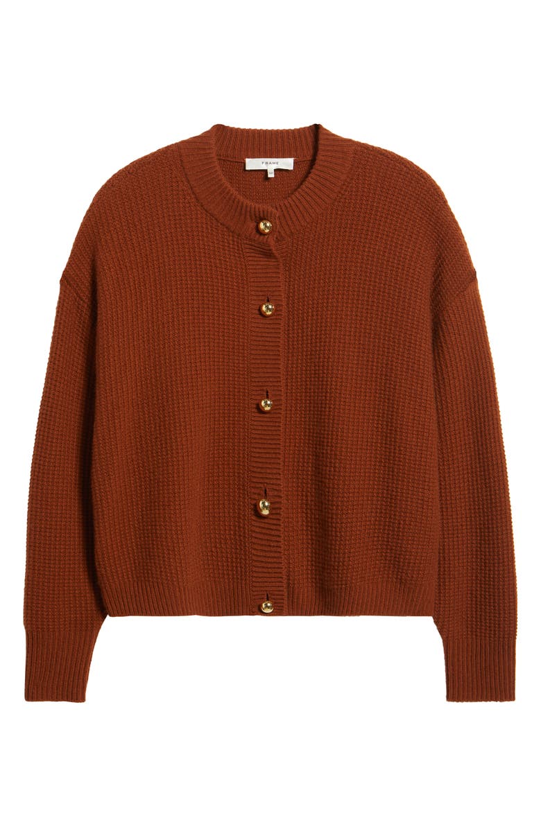 FRAME Wool & Cashmere Cardigan, Alternate, color, Rust
