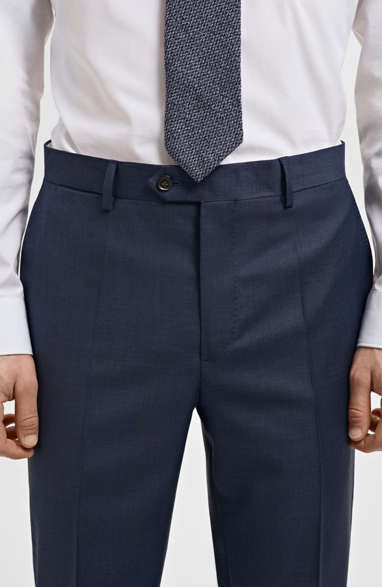 MANGO Venice Virgin Slim Fit Wool Pants, Alternate, color, 