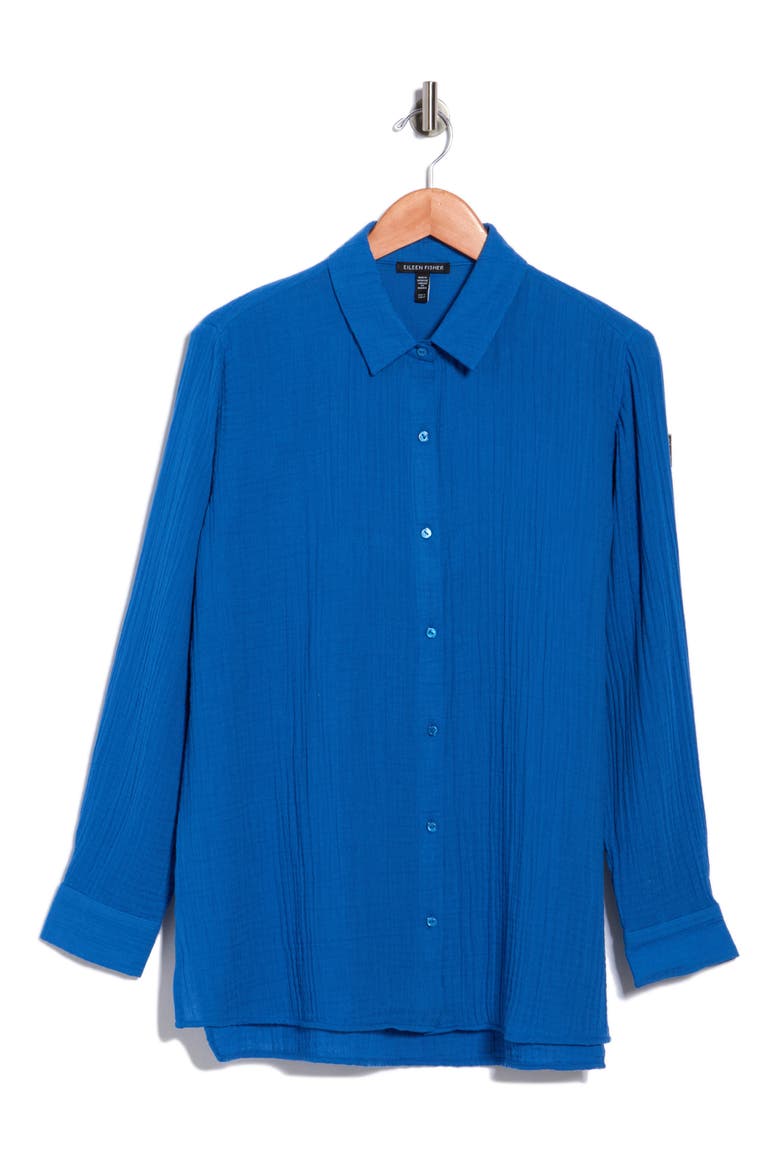 Classic Collar Button-Up Shirt, Alternate, color, BLUEBIRD