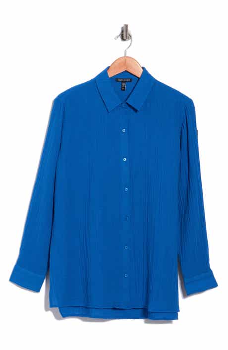 Eileen Fisher Classic Collar Button-Up Shirt