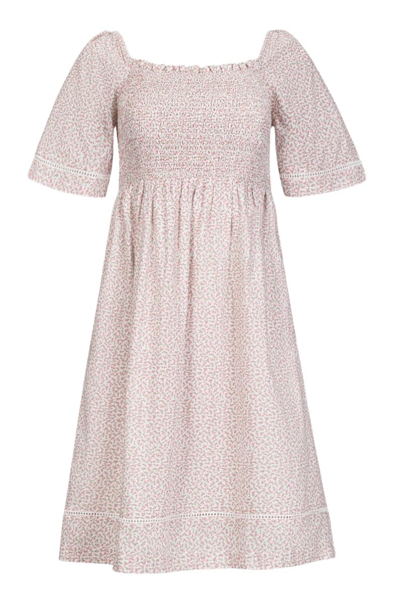 Hope & Henry Women's Organic Bell Sleeve Smocked Dress, Alternate, color, Vintage Petal Ditsy