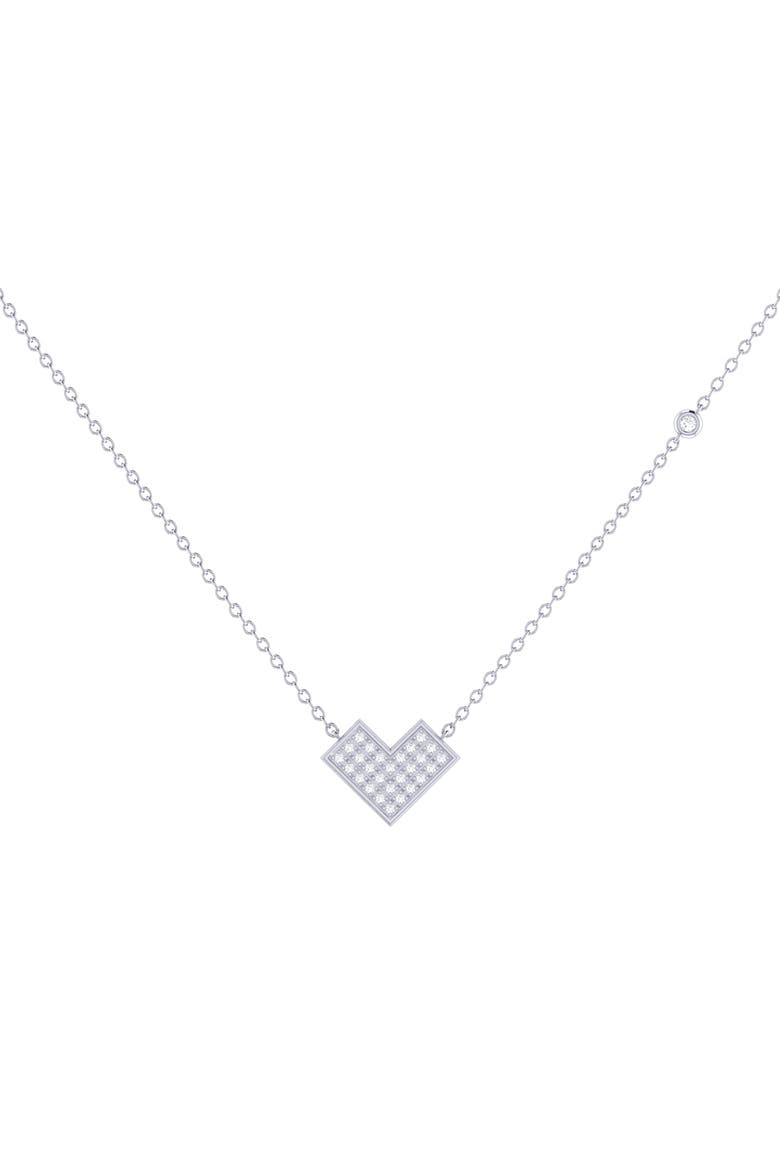 One way Arrow Sterling Silver Diamond Necklace, Main, color, Silver
