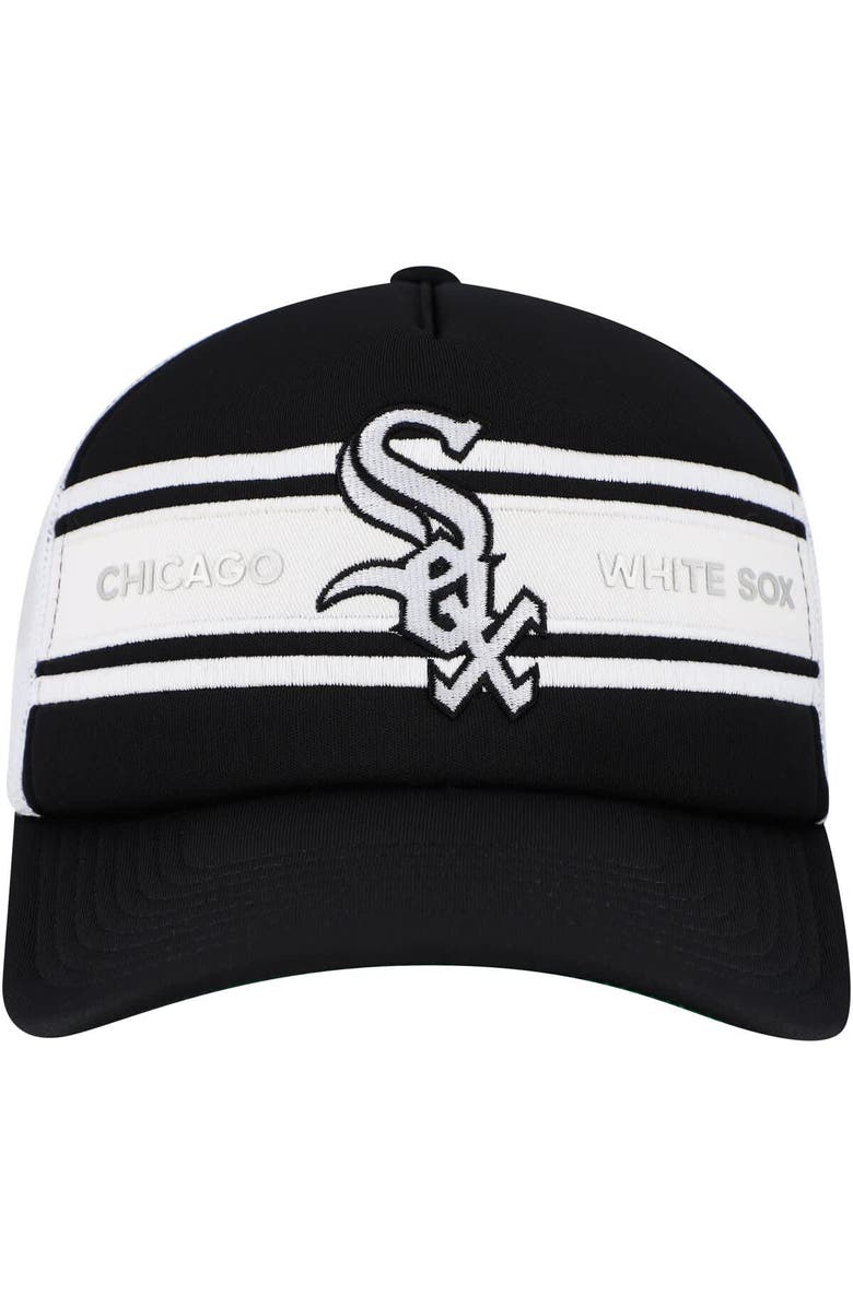 Mitchell & Ness Men's Black Chicago White Sox Sideline Trucker Adjustable Hat, Alternate, color, Black