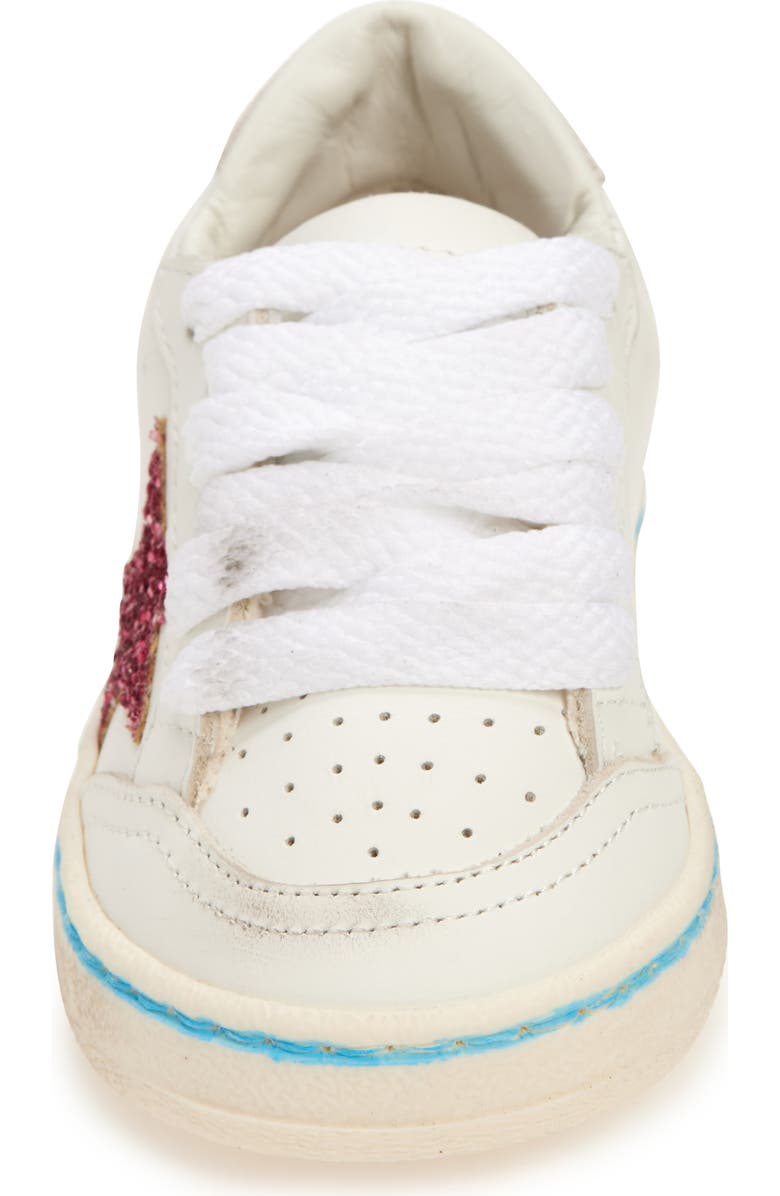Golden Goose Kids' Ball Star Sneaker, Alternate, color, Optic White/Grey/ Fuchsia