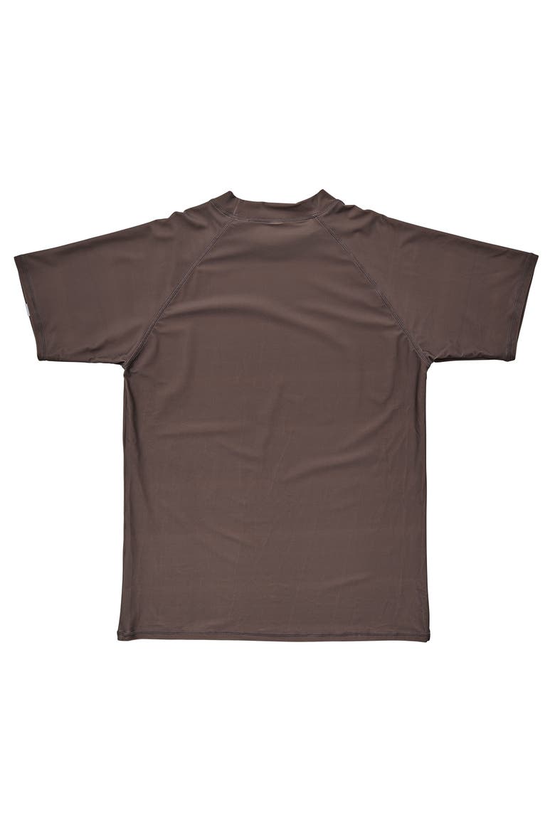 Sustainable Short Sleeve Rash Top, Alternate, color, Chocolate