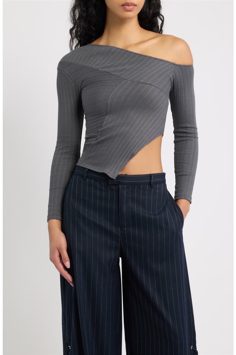 Fragmento Off the Shoulder Top, Main, color, GRIS
