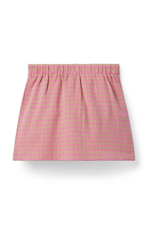 Janie And Jack The Houndstooth Pleated Skirt In Pink