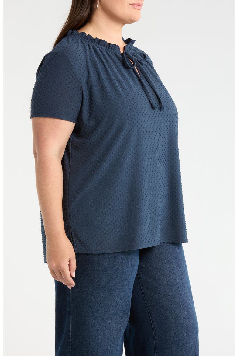 Swiss Dot Top, Alternate, color, NAVY