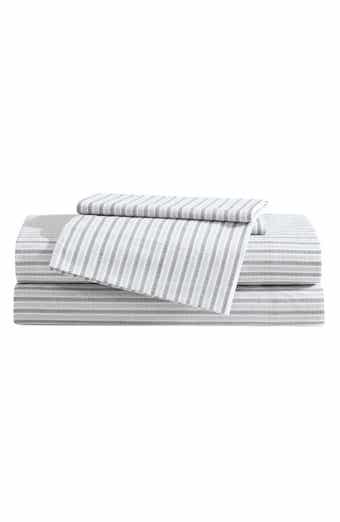Eddie Bauer Ticking Stripe 200 Thread Count Cotton Percale Sheet Set