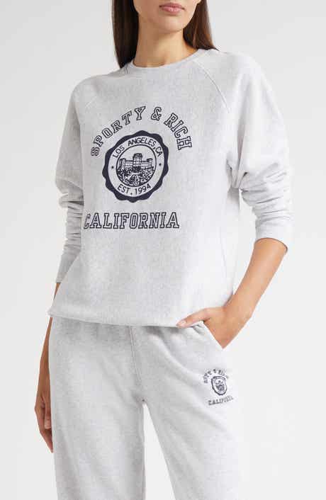 Sporty & Rich California Emblem Fleece Crewneck Graphic Sweatshirt