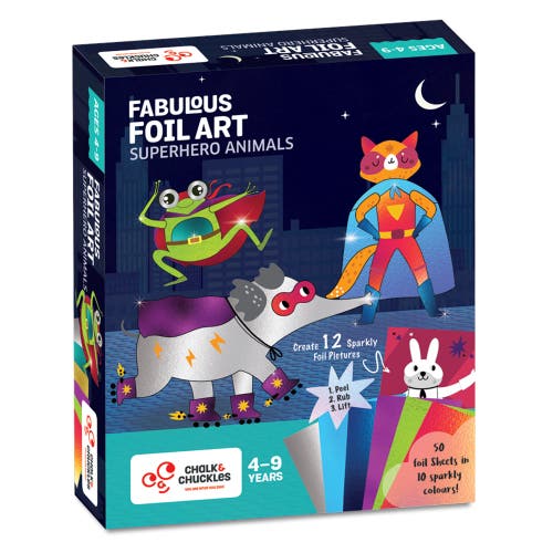 Chalk & Chuckles Fabulous Foil Art-Superhero Animals  product