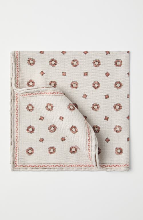Brunello Cucinelli Double-face Pocket Square In Butter