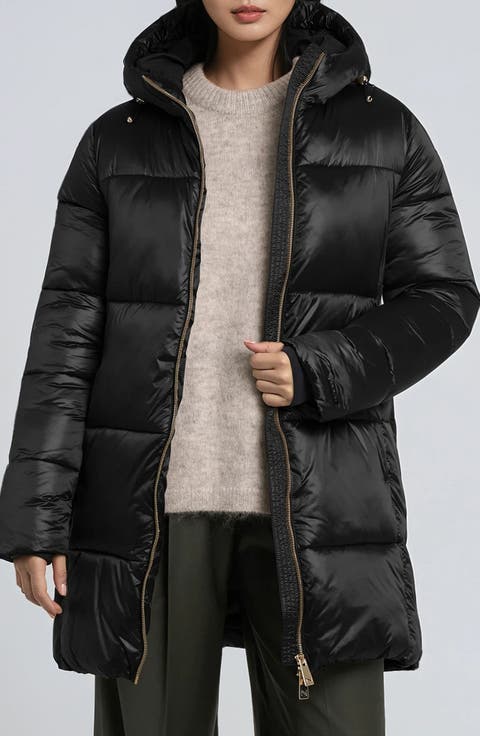 Alicia Water Resistant Hooded Parka Puffer Jacket