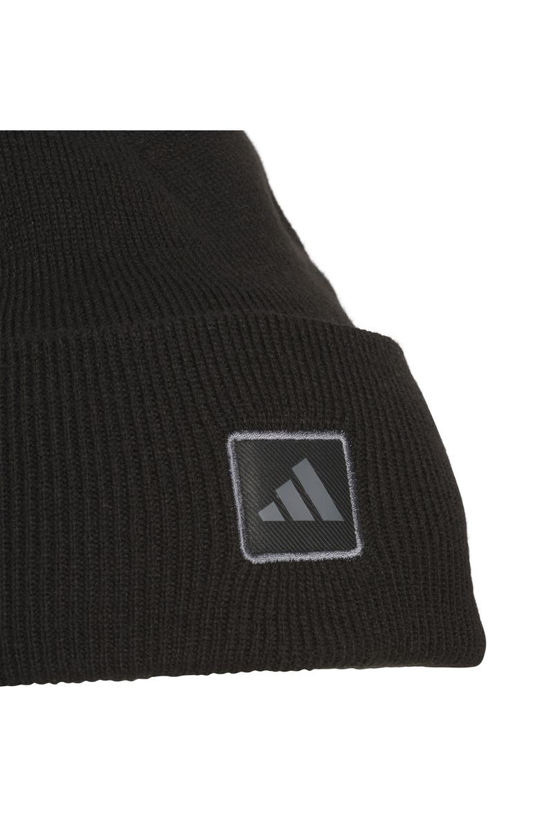 adidas Performance Wide Cuff Beanie, Alternate, color, Black/ Grey Six