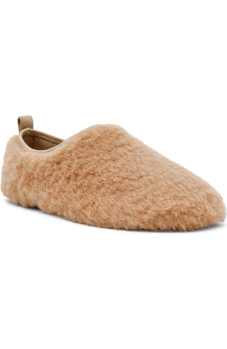 Steve Madden Mino Faux Fur Flat, Main, color, Tan Faux Fur