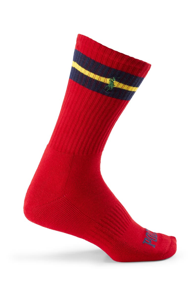 Polo Ralph Lauren Big & Tall 3-pk Striped Crew Socks, Alternate, color, 