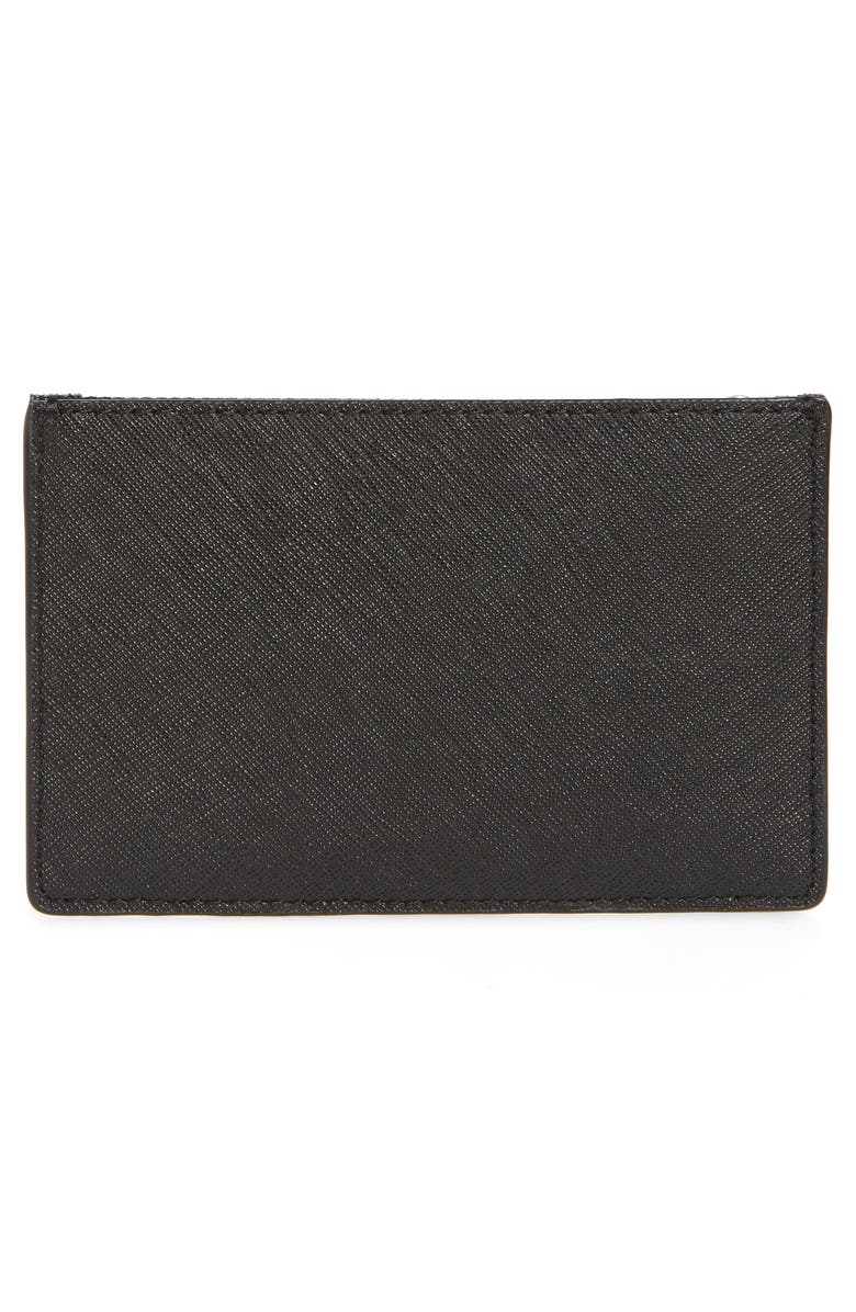 Tory Burch Robinson Leather Card Case, Alternate, color, 