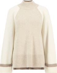 Barbour Wren Colorblock Mock Neck Sweater