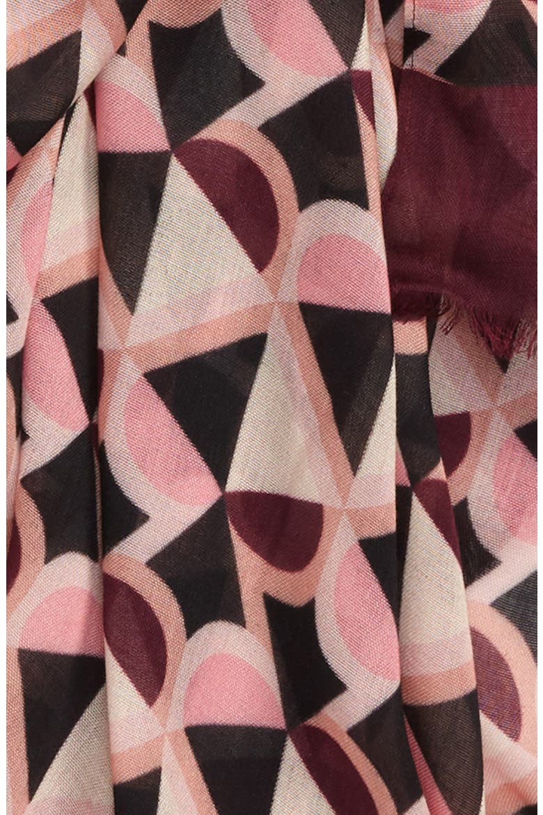 honeycomb oblong scarf, Alternate, color, NEUTRAL
