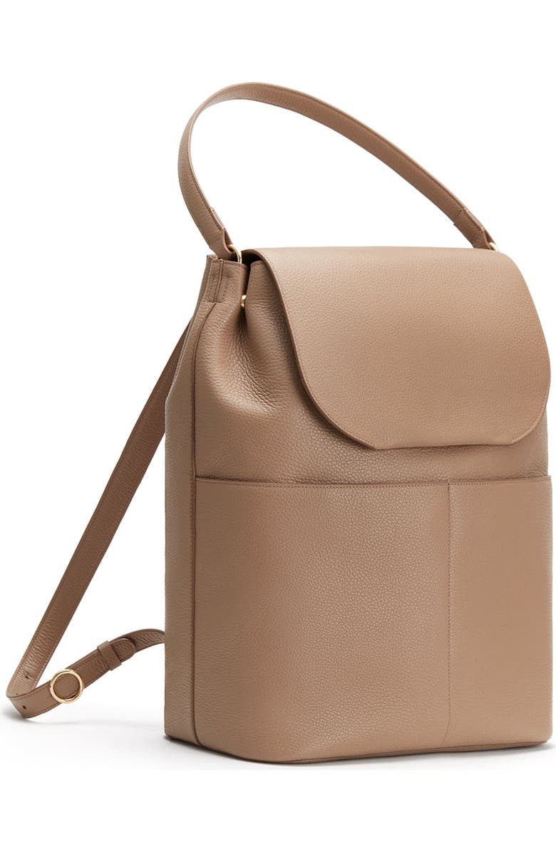 Cuyana Leather Backpack 16-inch, Main, color, Cappuccino