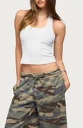 EDIKTED Kristene Rib Halter Top