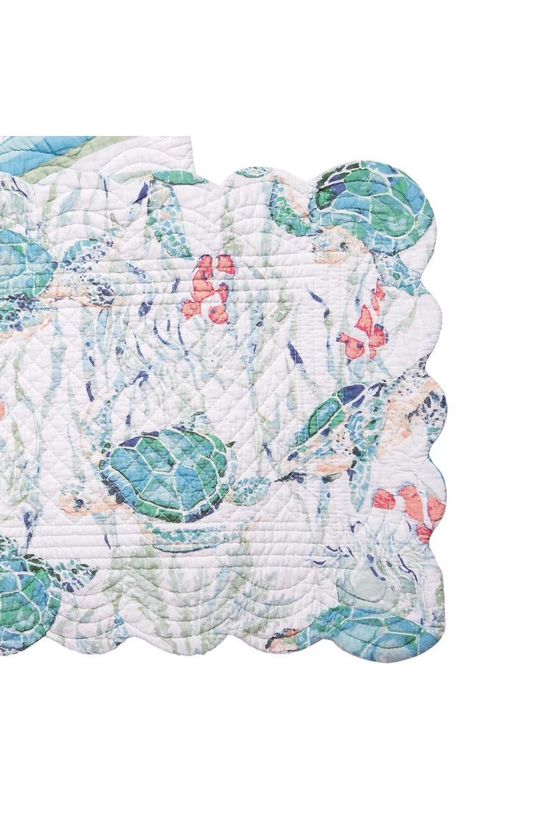 Sea Turtle Cove Table Runner 14" x 51", Alternate, color, Pink