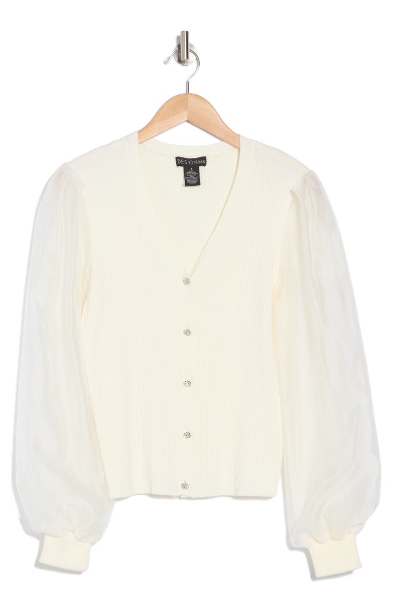 Design History Mixed Media Cardigan, Alternate, color,