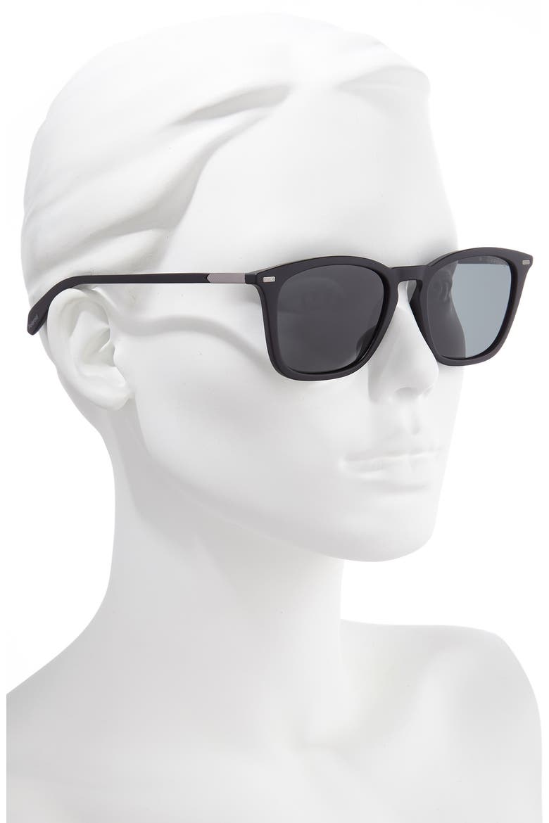 52mm Polarized Sunglasses, Alternate, color, MATTE BLACK/ GREY POLAR