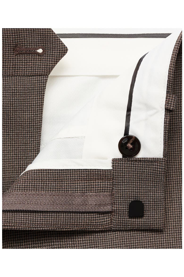 Slim Fit Flat Front Pants, Alternate, color, BROWN