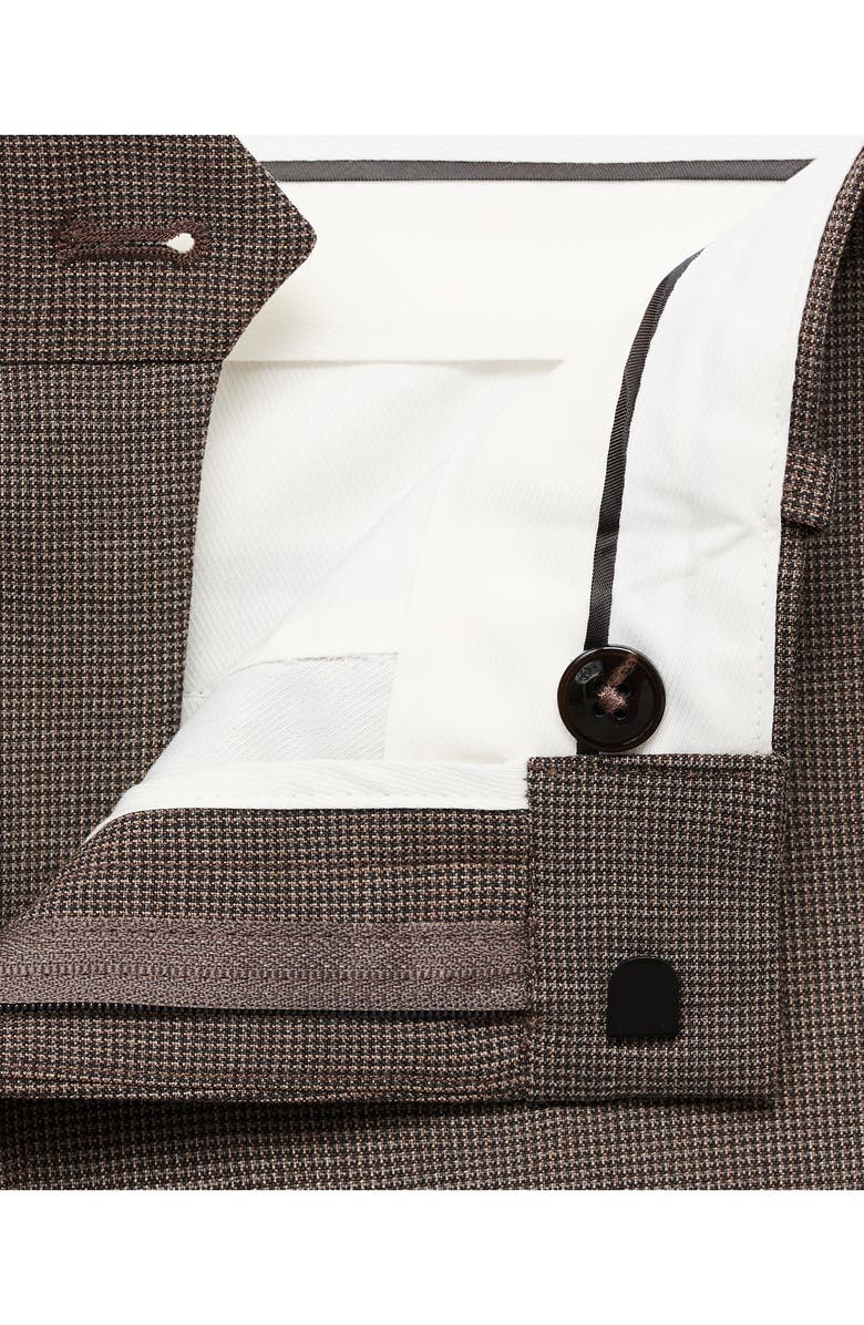 MANGO Slim Fit Flat Front Pants, Alternate, color, Brown